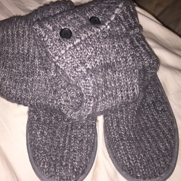 Grey knitted uggs