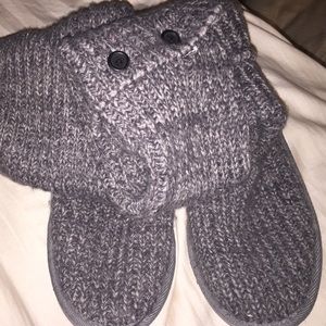 Grey knitted uggs