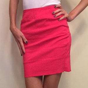 Stretch Pencil Skirt Hot Pink Medium