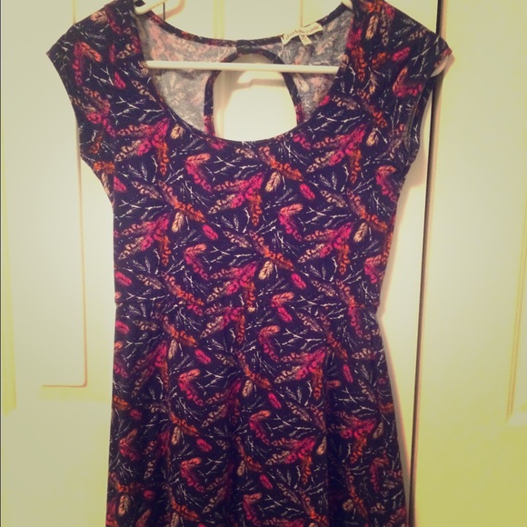 Feather patterned dress