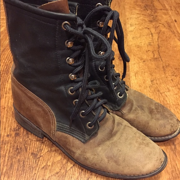 Vintage Lace-Up Boots