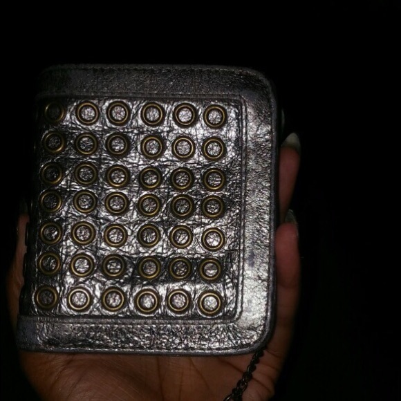 Betsey Johnson metallic sliver wallet