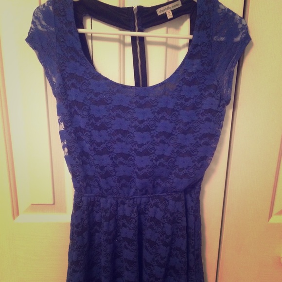 Blue lace dress