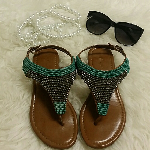 Size6 beaded sandals