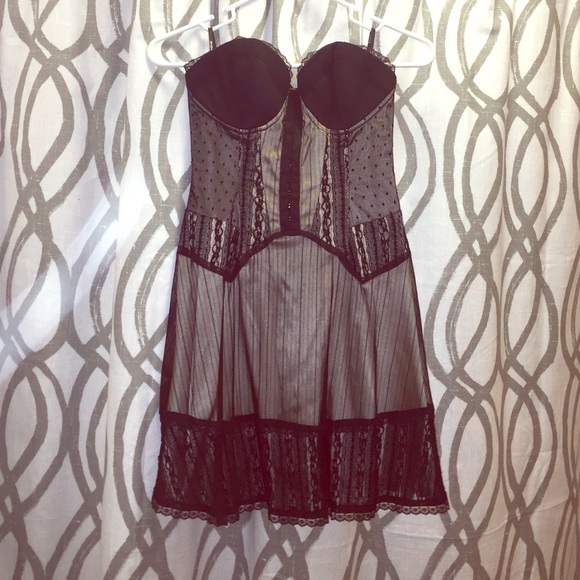 Black & Gold Bebe Party Dress