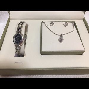 Cote d' Azur Woman watch, necklace and earring set