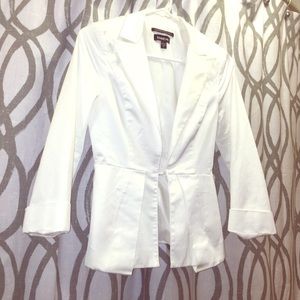 White Satin Blazer