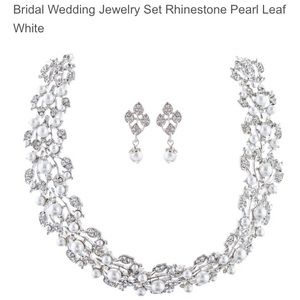 Bridal Jewelry Pearl Leaf
