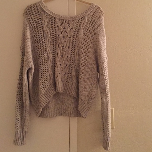 Gray knit sweater