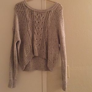 Gray knit sweater