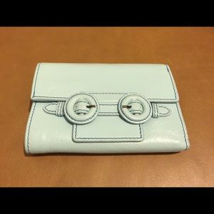 Anthropologie Aqua Leather Wallet