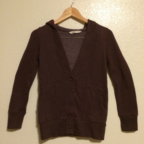 Old Navy Purple Hooded Cardigan