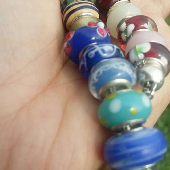 SALE! Silver 925 Glass Lampwork Charms