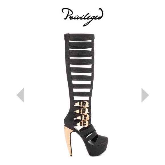 Knee high gladiator boots
