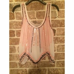 Tobi fun sequined tank top