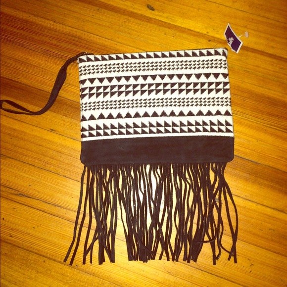 American eagle fringe wristlet