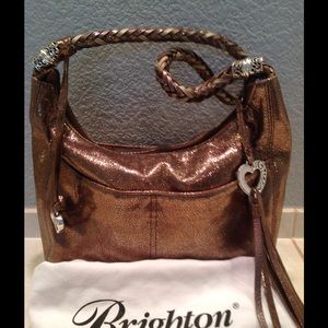 BRIGHTON BARBADOS HOBO METALLIC BAG