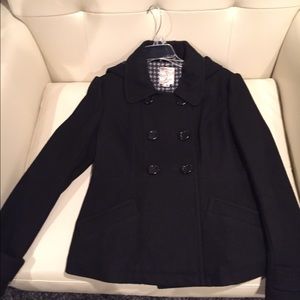 Black peacoat