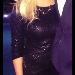 Gianni Bini 100% black sequined dress