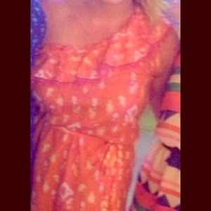 Fun Aztec/ western print one shoulder dress