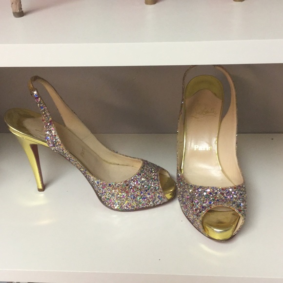 Christian Louboutin glitter heels