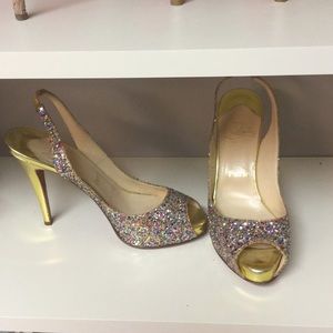 Christian Louboutin glitter heels Christian Louboutin glitter heels