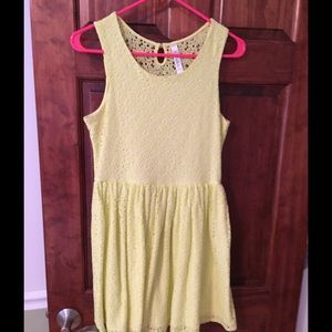 Yellow lace dress