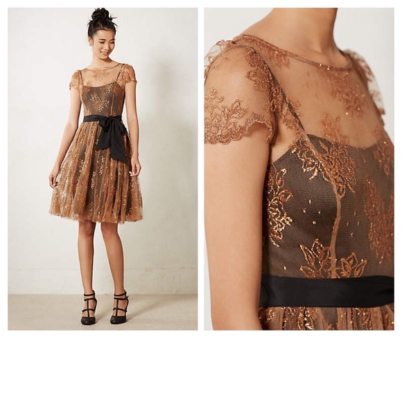 🚫SOLD🚫Anthropologie Honeyed Lace Dress - Picture 2 of 3