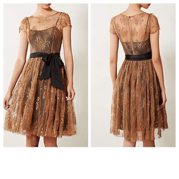 🚫SOLD🚫Anthropologie Honeyed Lace Dress - Picture 3 of 3