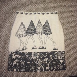 Anthropologie funky pencil skirt