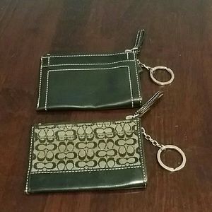 2 Coach Key Chain Card Holders