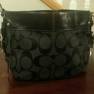 Black Coach Shoulder Tote