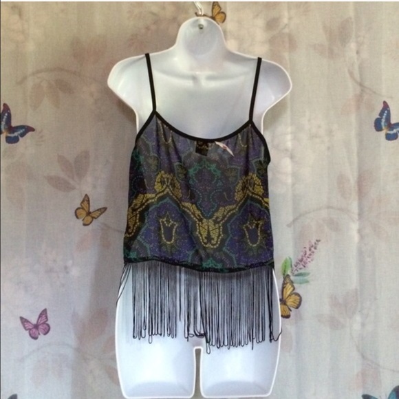 Ali & Kris Fringed Blouse. New with Tags - Picture 4 of 4