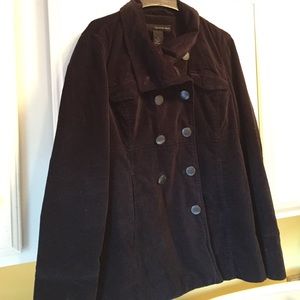 Calvin Klein Jeans L black peacoat velvet texture