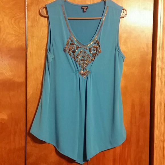 Blue tank top
