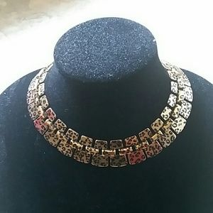 Leopard print choker
