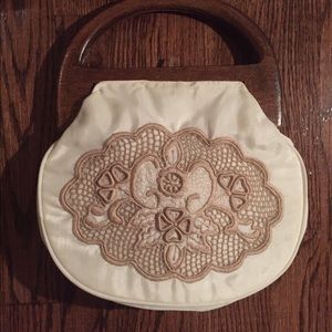 Vintage Wood Handled Purse