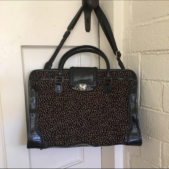 FLASH SALE! Black and Tan Briefcase Bag