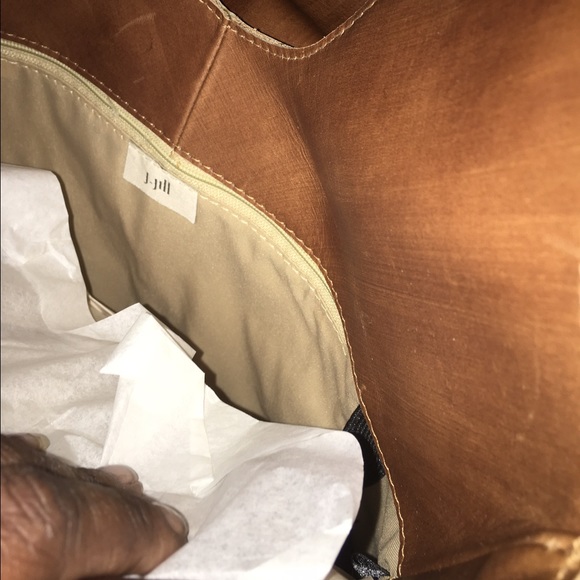 J. Jill Natural 100% Artisan Genuine leather bag