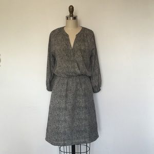 Black & Grey Herringbone Dress