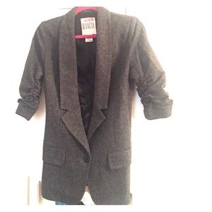 Charcoal gray boyfriend blazer