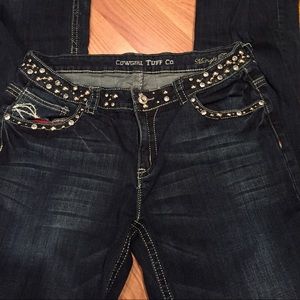 Cowgirl Tuff Midnight Rocks Jeans 33x35 Like New