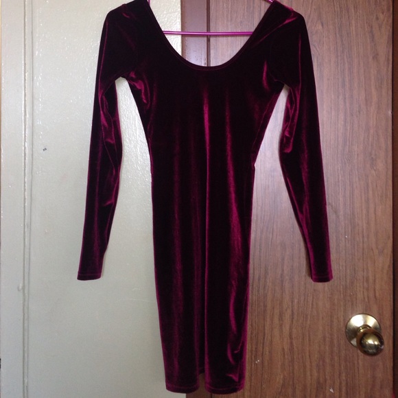 American Apparel velvet long sleeve dress