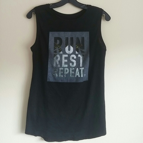 Old Navy Tops - Run Rest Repeat Muscle Tee
