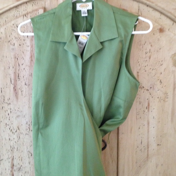 Pretty green wrap blouse