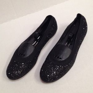 Stuart Weitzman glitter flats