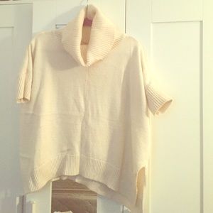Cream Old Navy turtleneck sweater / poncho