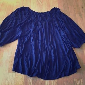 Talbots draped navy top