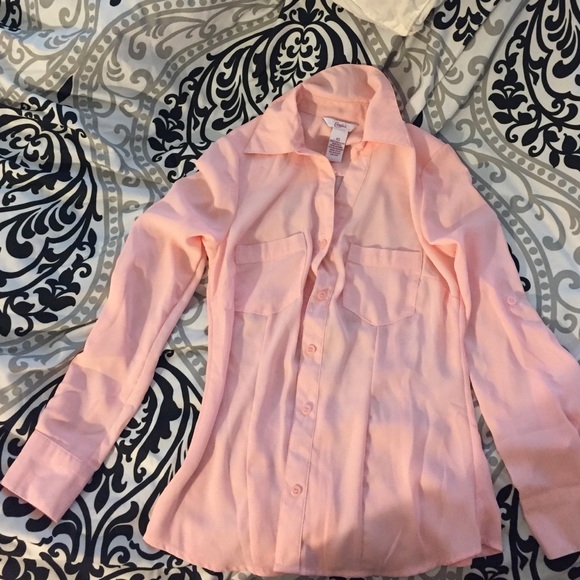 Candie's light pink button up