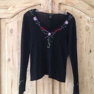 Black long sleeved sweater